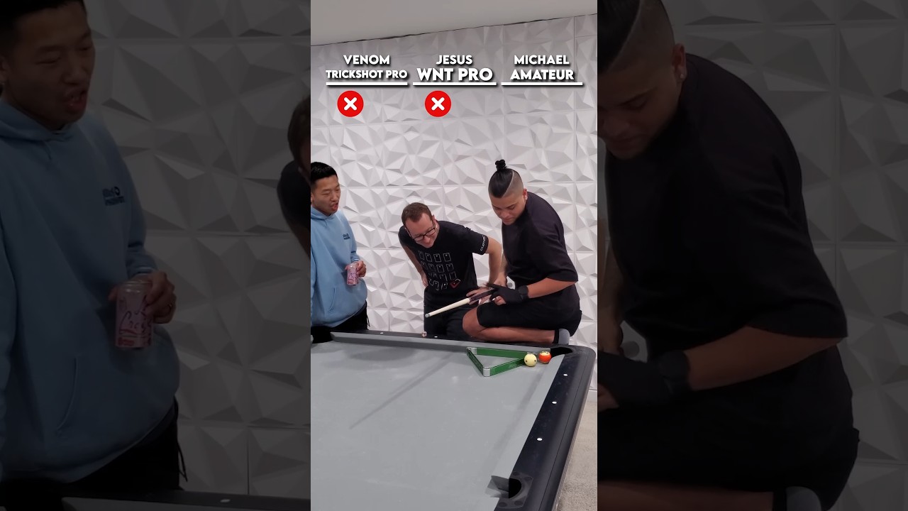 Pool PRO VS Trick Shot PRO VS Amateur SKILL BATTLE!! 🇻🇪🇺🇸🎱❌✅