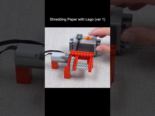 Shredding paper with Lego (ver 1) #shorts
