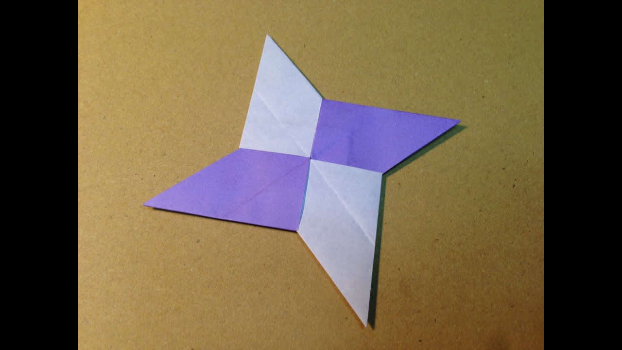 Origami Ninja Star (Shuriken) with One Sheet of Paper YouTube