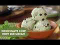 Chocolate Chip Mint Ice Cream | Homemade Ice Cream | Easy Ice Cream | Sanjeev Kapoor Khazana
