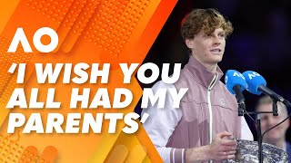 Jannik Sinners heart-warming tribute - 2024 Australian Open Trophy Presentation  | WWOS