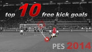 PES 2014 free kick goals