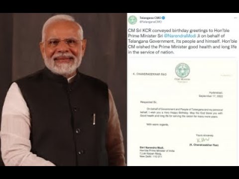 Telangana CM KCR greets PM Modi on birthday Telangana CM KCR greets PM Modi on birthday