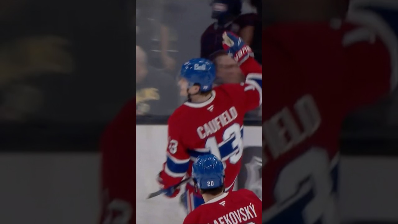 C'est le spectacle Cole Caufield ce soir au TD Garden! 🤯🎩 #GoHabsGo c. #NHLBruins 🏒