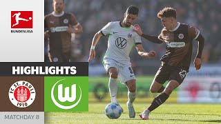 Pauli Makes Life Difficult For Wolves | FC St. Pauli — VfL Wolfsburg 0-0 | Highlights | MD 8 – BL