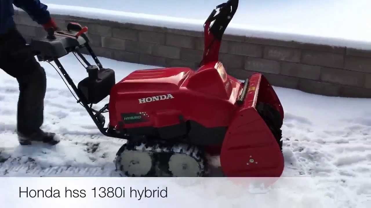 Honda hybrid snowblower youtube