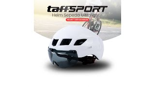 Pratinjau video produk TaffSPORT Helm Sepeda Ultralight Cycling Bike Helmet dan Goggles TT-3