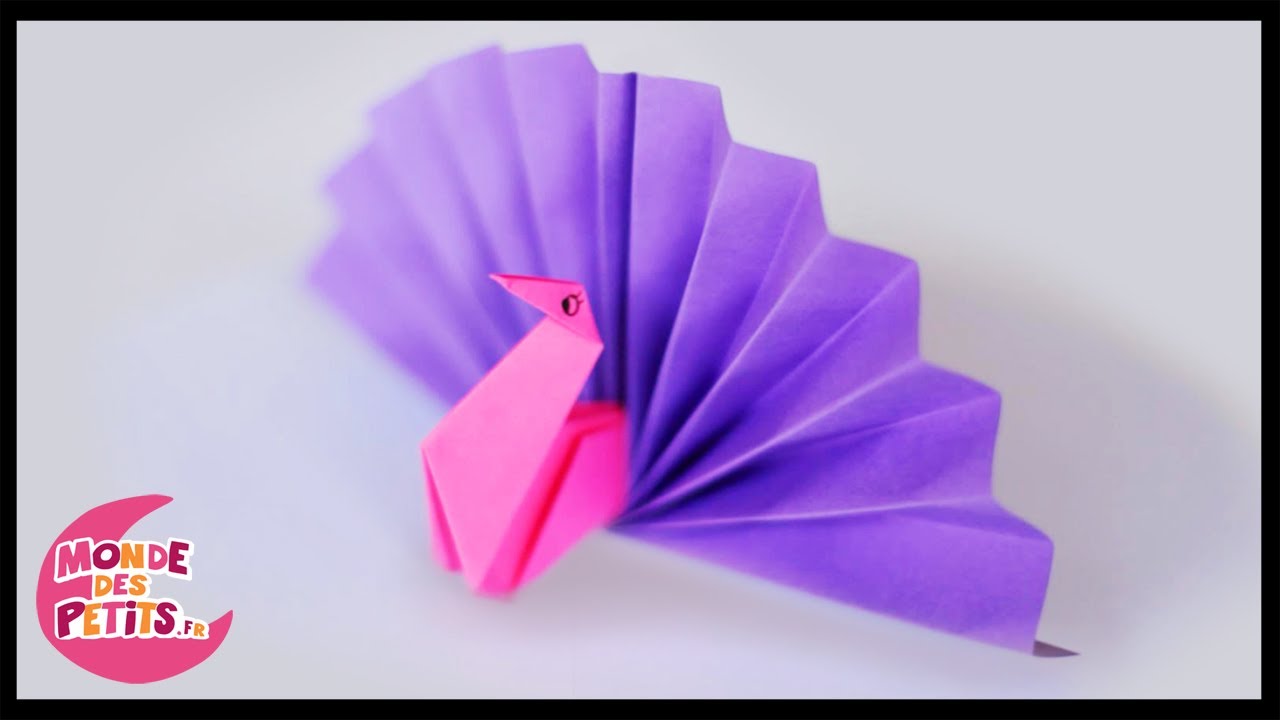 Origami le paon en papier plié YouTube