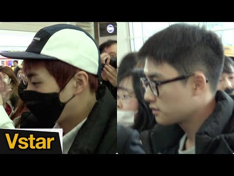 '자체발광' 엑소(EXO) 디오(D.O.)-시우민(XIUMIN)의 공항 출국길
