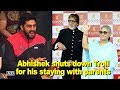 Abhishek Bachchan trolled for living with his parents, hits back