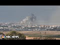 Plumes of smoke rise over Gaza as Israel continues bombardment