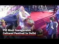 PM Modi Plays Drum As He Inaugurates Cultural Festival In Delhi