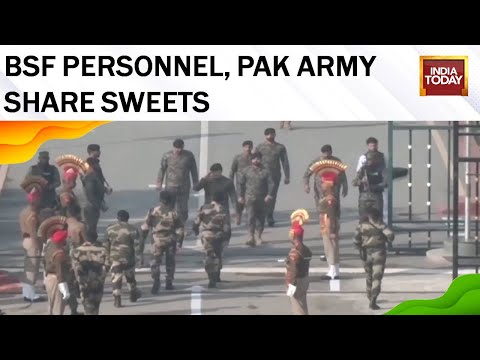 Watch: BSF, Pakistan Army exchange sweets at Attari-Wagah Border on 74th Republic Day