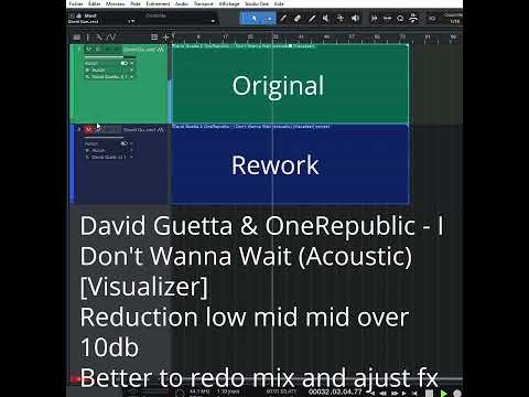 @davidguetta  & @OneRepublic  - I Don't Wanna Wait (Acoustic) [Visualizer] (original vs remaster