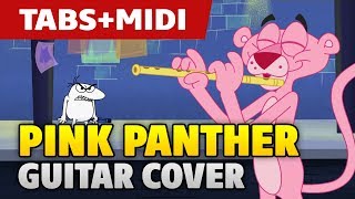 Henry Mancini - The Pink Panther Theme (Acoustic Fingerstyle Guitar Cover and Midi)