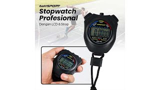Pratinjau video produk TaffSPORT Stopwatch Digital Profesional LCD dengan Strap - ZSD-808