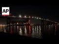 Moment Baltimore bridge collapses