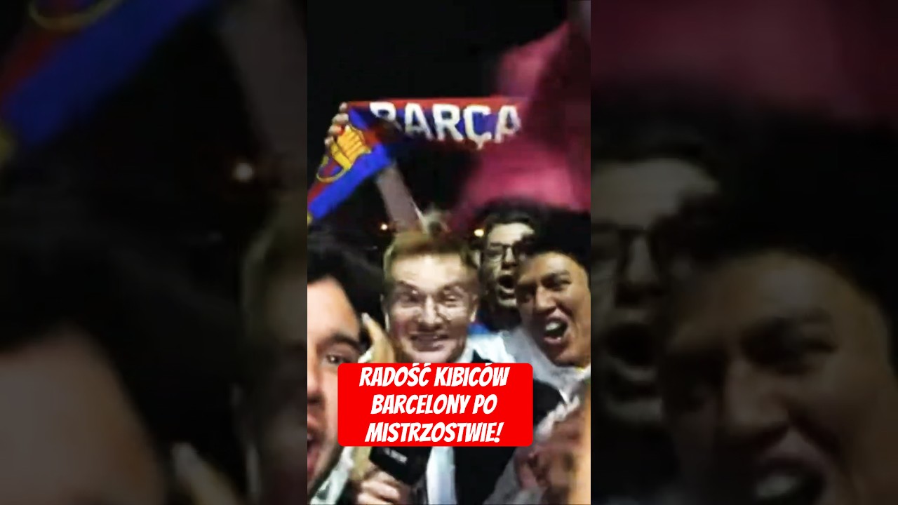 Radość kibiców barcelony po mistrzostwie hiszpanii #shorts
