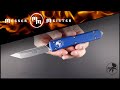 Нож автоматический фронтальный выкидной Ultratech T/E Contoured Chassis Blue, 2-Tone Finish Tanto, MICROTECH, США видео продукта