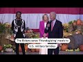 Biden serves Friendsgiving meal to military families