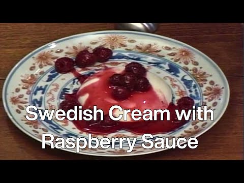 screenshot of youtube video titled Swedish Cream with Raspberry Sauce  | Entertaining at the College of Charleston (1999)