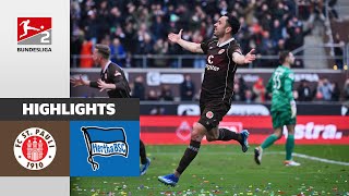 St. Pauli Still In Command | FC St. Pauli — Hertha BSC 2-0 | Highlights | MD 25 — Bundesliga 2