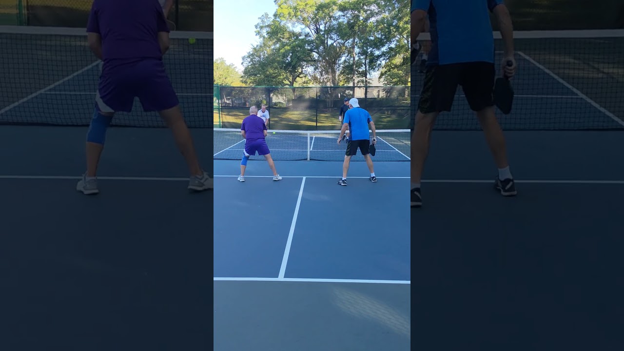 Hard backhand slam #pickleballdoubles #pickleballplayers #pickleball