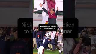 Nick Saban's reaction to the game-winning play in the 2023 Iron Bowl #shorts