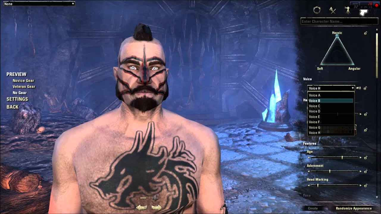 Elder Scrolls Online Character Creation Nord In Depth ESO Character