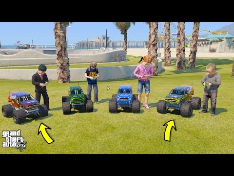 GTA 5 BABY'S REAL LIFE #2 OUR NEW MONSTER TRUCK RC CARS! (GTA 5 Mods For Kids)