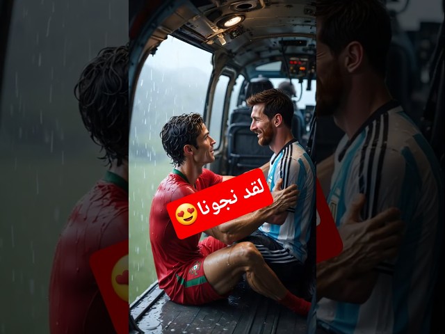 رونالدو ينهار تحت الماء… وميسي يمد يده بثبات!! 😱🌊