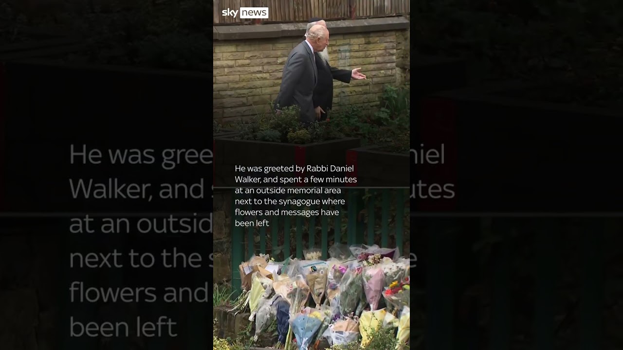 King Charles visits scene of Manchester synagogue attack