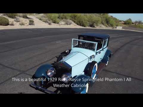 video 1929 Rolls-Royce Springfield Phantom I Locke Town Car