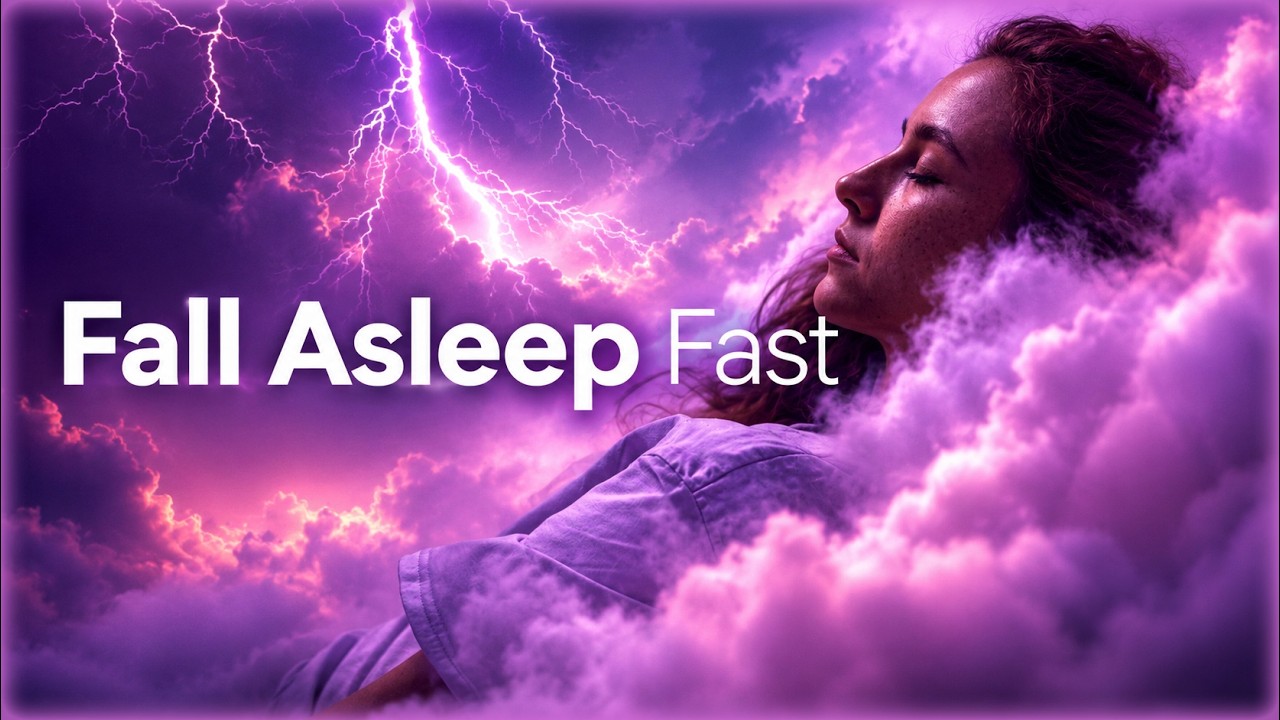 1 Hour Relaxing City Storm Sounds & Rain | Insomnia & Stress Relief Music