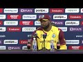 Kieron Pollard West Indies speaks to the media after England win by six wickets #T20WorldCup
