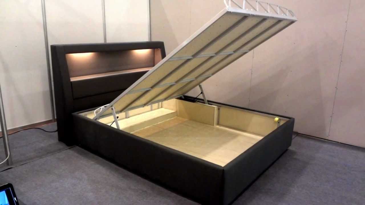 STORAGE BED FRAME MOTORIZED LIFT FULL AUTOMATIC MOR LALE MOBILYA 