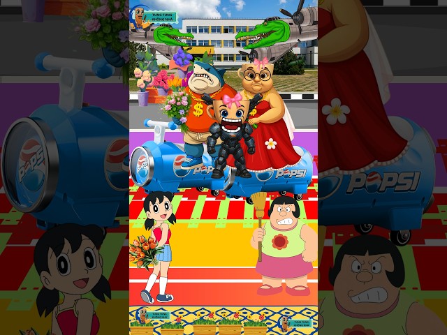 Shizuka không được lên xe của ballerina cappuccina #brainrot #tungtungtungsahur #shizuka #games