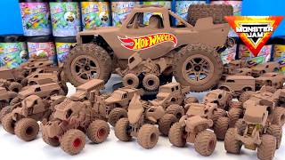 🤯27x Custom Painted Hot Wheels Monster Trucks and Monster Jam Monster Trucks + DeeRC Long Jump