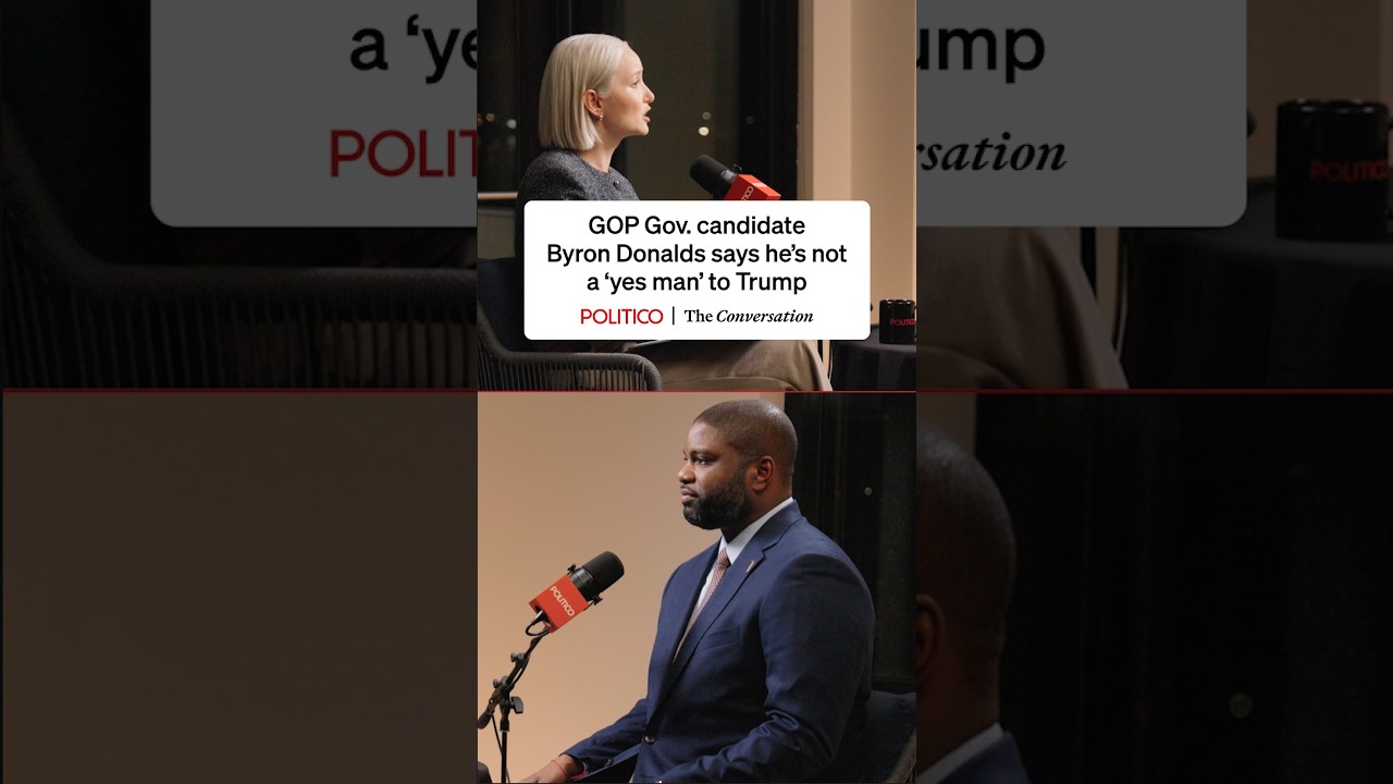 GOP Gov. candidate Byron Donalds says he's not a 'yes man' to Trump