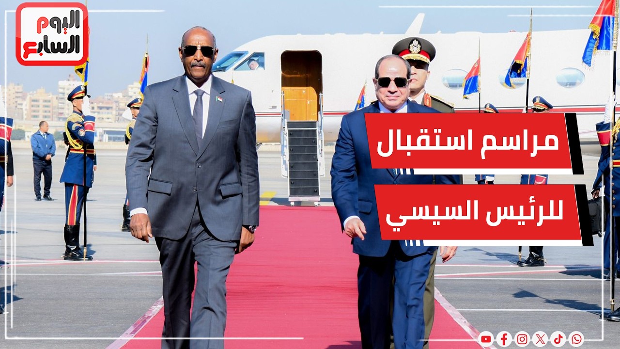 مراسم استقبال رسمية للرئيس عبد الفتاح السيسى لدى وصوله إلى تنزانيا