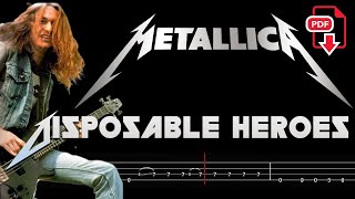 Metallica - Disposable Heroes (🔴Bass Tabs | Notation) @ChamisBass  #metallicabass #cliffburton