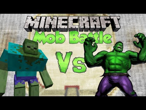 HULK Vs MUTANT ZOMBIE  Minecraft Mob Battles (HULK SMASH 