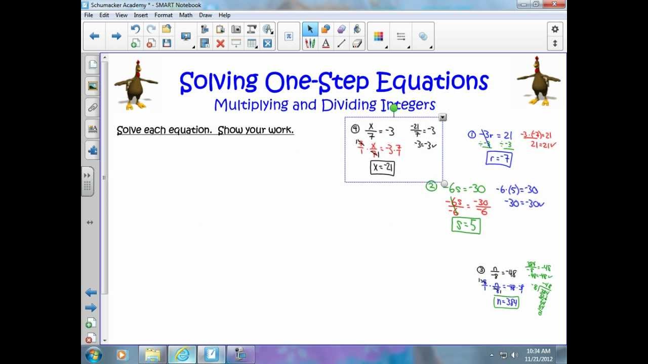 solving-one-step-equations-multiplying-dividing-integers-youtube