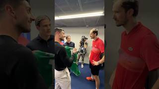 Perin and Fagioli meets Daniil Medvedev at ATP Finals in Turin 🎾🤝?? #juventus #shorts