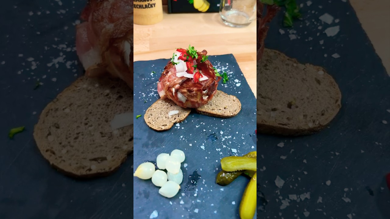 Hermelín pečený ve slanině 🍺 #ostravskygastrošef #recepty #hermelín