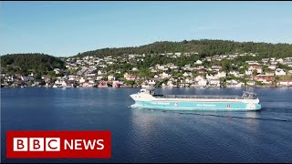 Self-driving electric container ship sets sail in Norway – BBC News