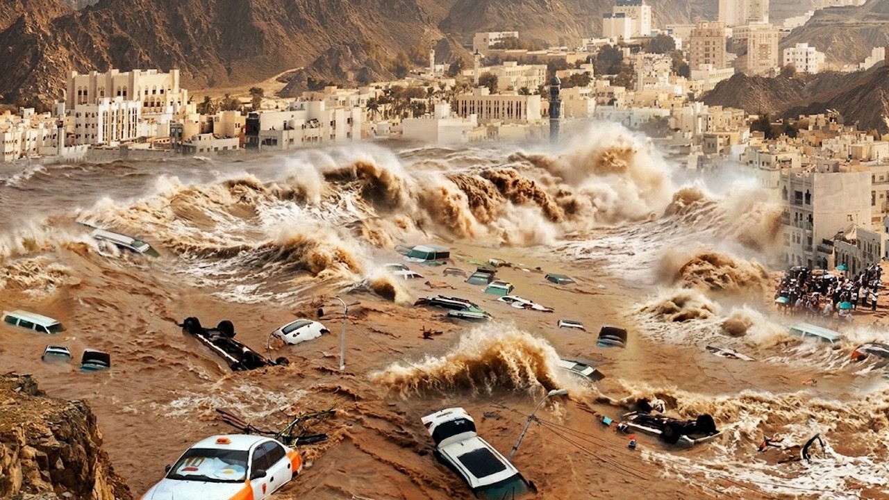 Oman is in total chaos! Flash floods are turning city streets into rivers!