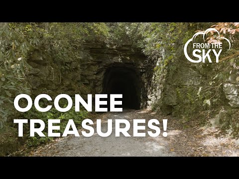 screenshot of youtube video titled Experience the Treasures of Oconee County, South Carolina From the Sky