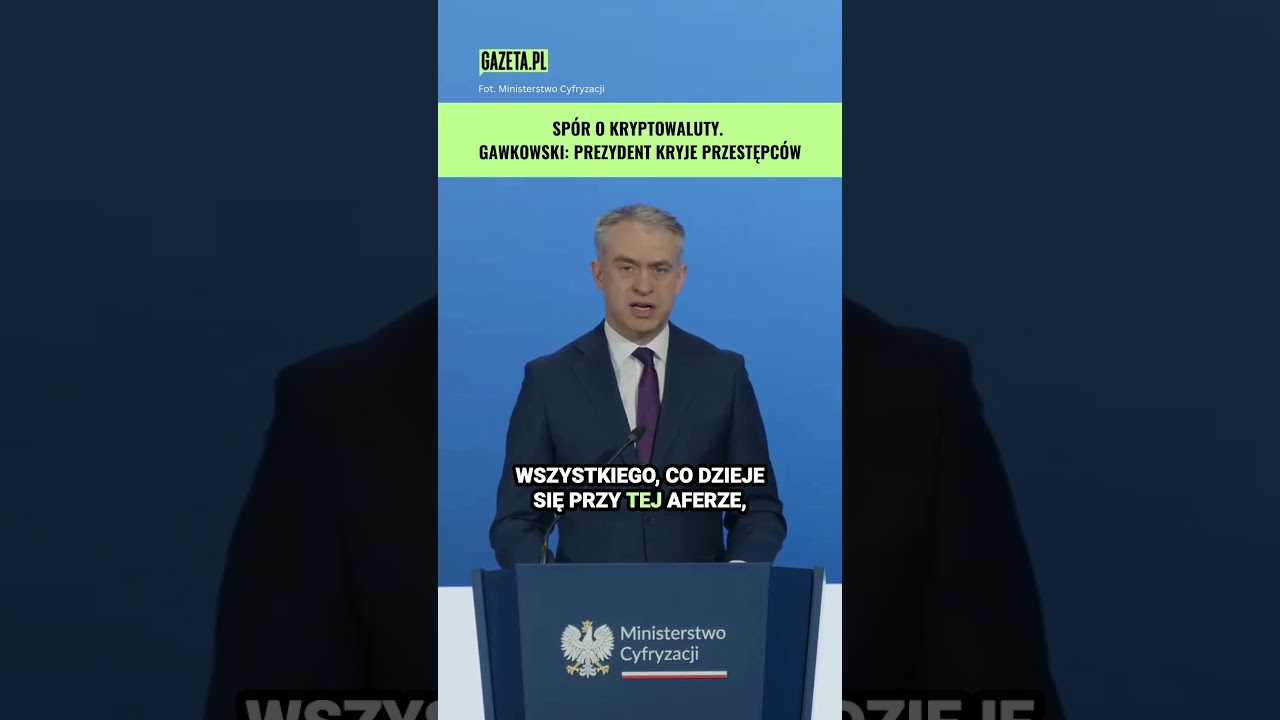 Afera Zondacrypto. Gawkowski: Coraz więcej mętnej wody jest wokół prezydenta #shorts