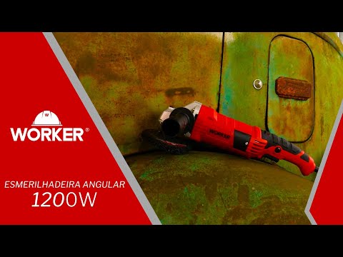 Esmerilhadeira Angular 4.1/2" 1200W 127V Worker - Vídeo explicativo